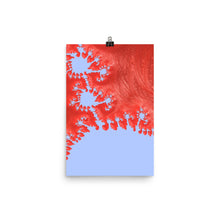 Load image into Gallery viewer, A graphic poster of hard red acrylic material in fractal form by nate dewaele - for sale